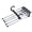 Black, variant on Stainless steel folding trousers rack, retractable, built-in multi-layer folding