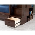 thumbnail image 2 of Columbia Staircase Bunk Bed Twin over Full with Twin Size Raised Panel Trundle Bed in Walnut, 2 of 10