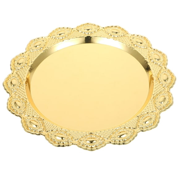 HAMPPLIES 1Pack Golden Square Cookie Serving Tray With Metal Construction For Parties