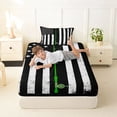 thumbnail image 4 of jejeloiu American Flag Fishing Twin Sheets,Rustic Farmhouse Hunting Bedding For Boys,Black White,3 Pieces,1 Fitted Sheet and 1 Pillowcase, 4 of 6