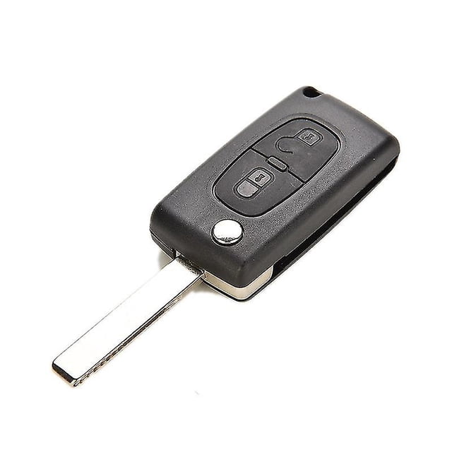 Reemplazo de carcasa de llave abatible remota de plástico de 2 botones para Peugeot 207 307 308 sin cortar ShuxiuWang 9024735626473