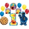 Sesame Street Party Supplies 1st Birthday Cookie Monster and Friends Balloon Bouquet