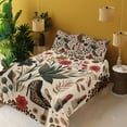 thumbnail image 2 of Ambesonne Autumnal Fitted & Top Sheet Set with Shams, Cozy Fall Feminine Art, Champagne Ginger, 2 of 5