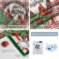 thumbnail image 4 of Christmas Cardinal Birds Blackout Curtains for Bedroom/Living Room, Thermal Insulated Kitchen Curtains, Xmas Holly Leaves Branch Green Red Plaid Grommet Darkening Window Treatment Drapes 27.5"x39"x2, 4 of 8