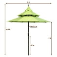thumbnail image 3 of Maypex Outdoor Patio Umbrella 9 Ft Pagoda with Crank, No Tilt, Green, 3 of 6
