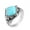 Light Blue, variant on Women Men's Stainless Steel Simple Light Luxur Gemstone Ring Daily Holidays Band Jewelry Brown Size 12