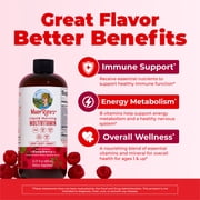 MaryRuths Liquid Morning Multivitamin, Adults and Kids, General Health and Wellness, Immune Support, Overall Health, Vegan, Raspberry, 15.22 fl oz