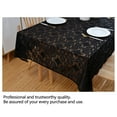 thumbnail image 5 of Btomtd Lace Hollowed Out Tablecloth, Elegant Table Cover for Coffee and Book Tables, Coordinating Napkin and Table Cloth for Home Dining Room, 56"x56", Black, 5 of 9