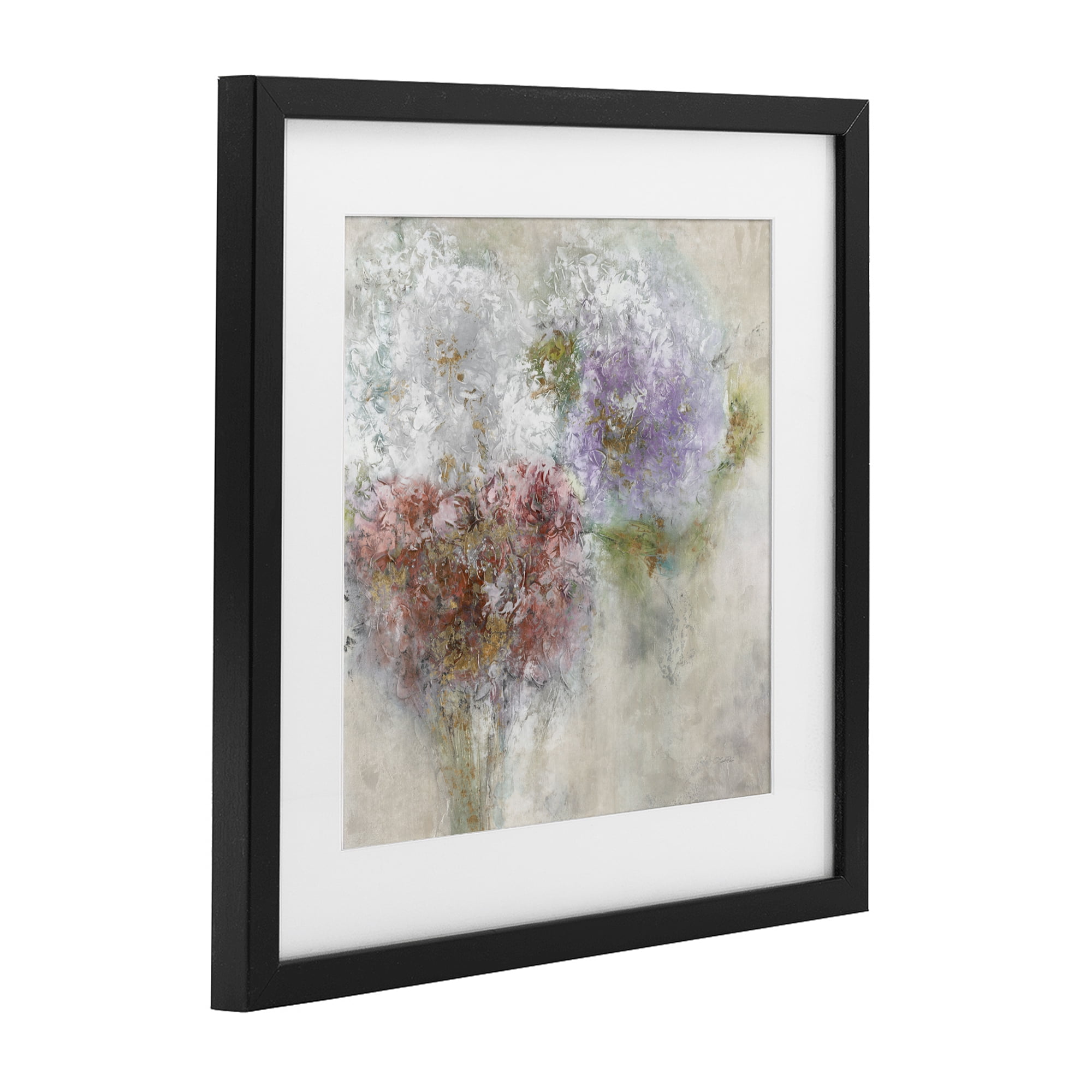 Stupell Industries Dappled Visuals Flowers Black Framed Print Under Glass, design by Leah Rei