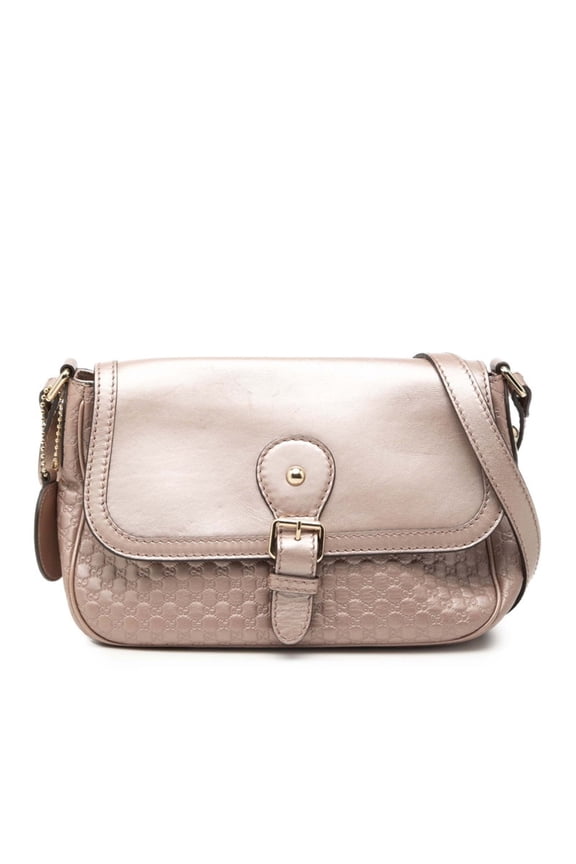Pre-Owned Gucci Microguccissima Sukey GG Logo Crossbody Shoulder Bag 308452 Pink Leather...