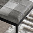 thumbnail image 3 of Pemberly Row Transitional Leather Hide Ottoman Bench in Gray, 3 of 7