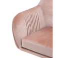 thumbnail image 4 of ACME Chaise de Bureau Pivotante en Velours Peach et Chrome, 4 of 13