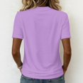thumbnail image 4 of BODOAO Women's 250 Anniversary USA Shirt V-Neck Short Sleeve 250 Years T-Shirt 1776-2026 250Th Spring Summer Casual Patriotic Shirts Loose Fit Tops Plus Size Purple M, 4 of 5