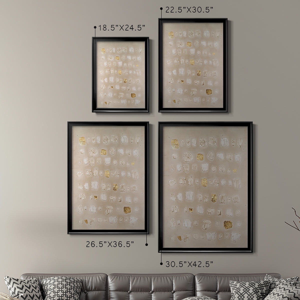 Embellished Cobblestone II Premium Framed Print, in Gold, Black, or Silver - Ready to Hang