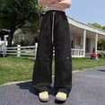 thumbnail image 4 of JAJAHO Girls Summer Casual Pants Lightweight Sportswear For Kids Teens Wide Leg Elastic Waist Drawstring Pants 5-16Y Versatile Trousers, 4 of 4