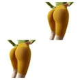 thumbnail image 2 of Sonducket Pantalones cortos de yoga de poliéster para mujer Correr Jogging Ciclismo Entrenamiento Fitness Pantalones cortos deportivos de Amarillo METRO 2piezas, 2 of 6