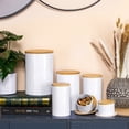 thumbnail image 4 of Yangbaga Galvanized Bamboo Latex-Free Natural Rubber Modern Food Storage Canisters, Set of 6, 4 of 6