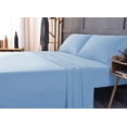 thumbnail image 2 of Mutlu Home Goods Rayon Made From Bamboo Sheets Set, Twin Light Blue Sheets -Deep Pockets-Available in Queen,King,Full,California King,Twin,Twin XL-Wrinkle Free-Ultrasoft-3 Pieces, Twin, Light Blue, 2 of 4
