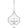 thumbnail image 2 of Progress Lighting Caress Polished Nickel Traditional/Formal Chandelier w/ 3 Light 60W - P4644-104WB, 2 of 2