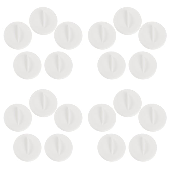 BESTYASH 24Pcs Hydroponic System Hole Covers White Plant Grow Deck Caps for Home Use