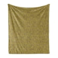 thumbnail image 1 of Ethnic Soft Flannel Fleece Throw Blanket, Oriental Damask Floral Hexagonal Motif Creative Botany Design Image, Cozy Plush for Indoor and Outdoor Use, 50" x 60", Pale Earth Yellow, by Ambesonne, 1 of 6