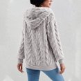 thumbnail image 7 of ABATAB Winter Hoodie Coats for Women Thicken Fuzzy Fleece Jackets with Hood Warm Sherpa Lined Soft Full Zip Sweatshirt Outwear(Small,Gray), 7 of 7
