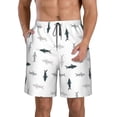 thumbnail image 1 of Balery Cute Shark Traje de Baño Estilo Hawaiano para Hombre, Shorts de Secado Rápido con Bolsillos-XX-Large, 1 of 6