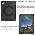 thumbnail image 3 of TECH CIRCLiPad 10th Generation Case A2696 A2757 A2777,Heavy Duty Shockproof Cover with Rotating Handle Grip Stable Kickstand Girls Kids Protective Tablet Cover for iPad 10th Gen 10.9" 2022,Black, 3 of 7