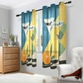 thumbnail image 2 of Yayeee Window Curtains Set of 2 for Living Room Light Filtering 63"x52", Yellow Glasses, 2 of 7