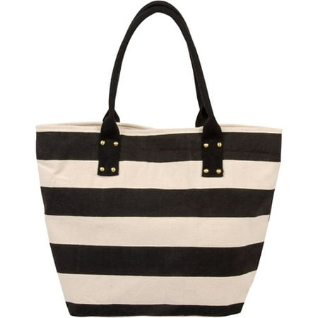 Women's Canvas Stripe Tote Bag - Walmart.com