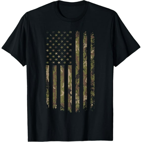 Camo American Flag USA Camouflage Men Boys Women Girls Kids T-Shirt