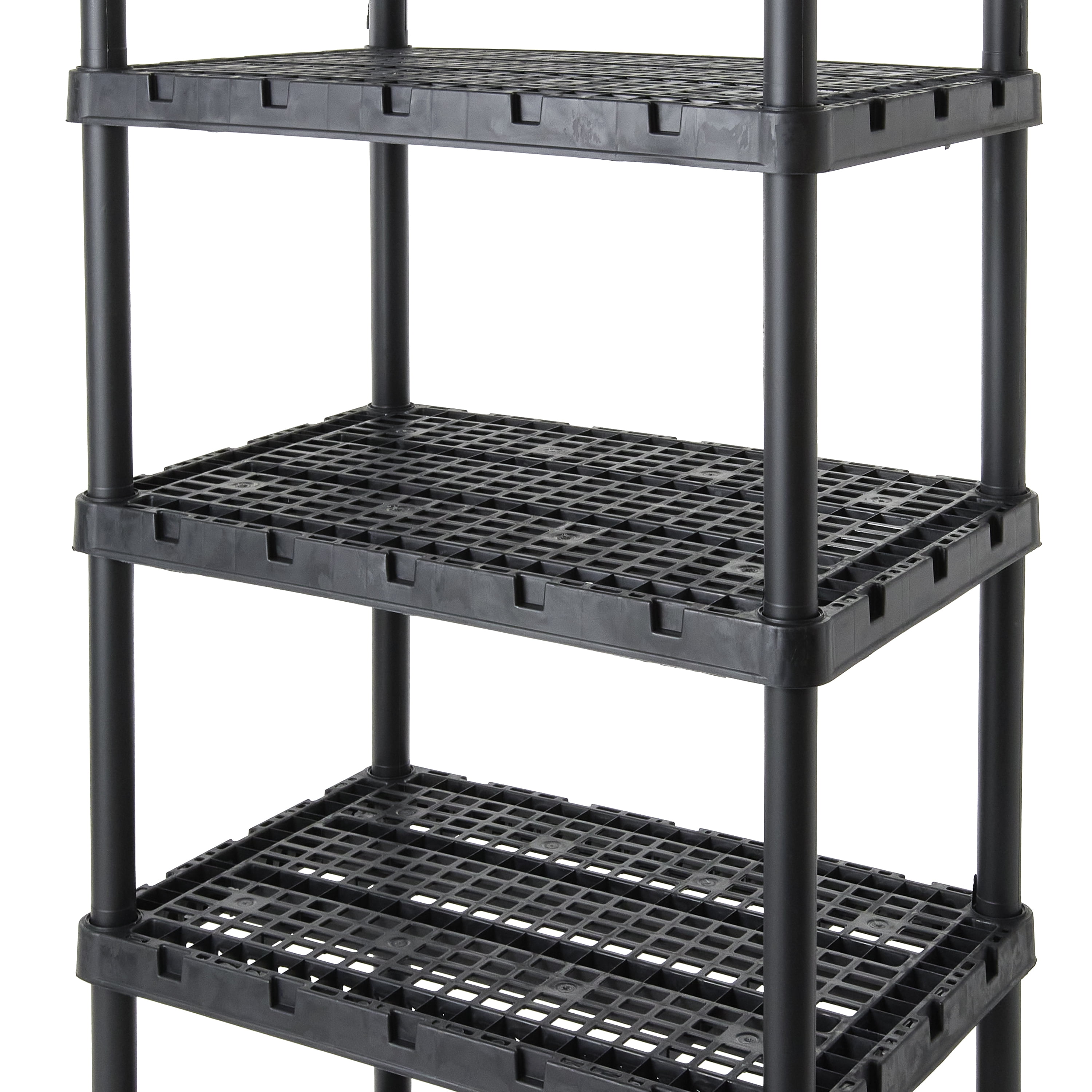 Gracious Living Knect-A-Shelf Light-Duty 5-Shelf Plastic Shelving Unit