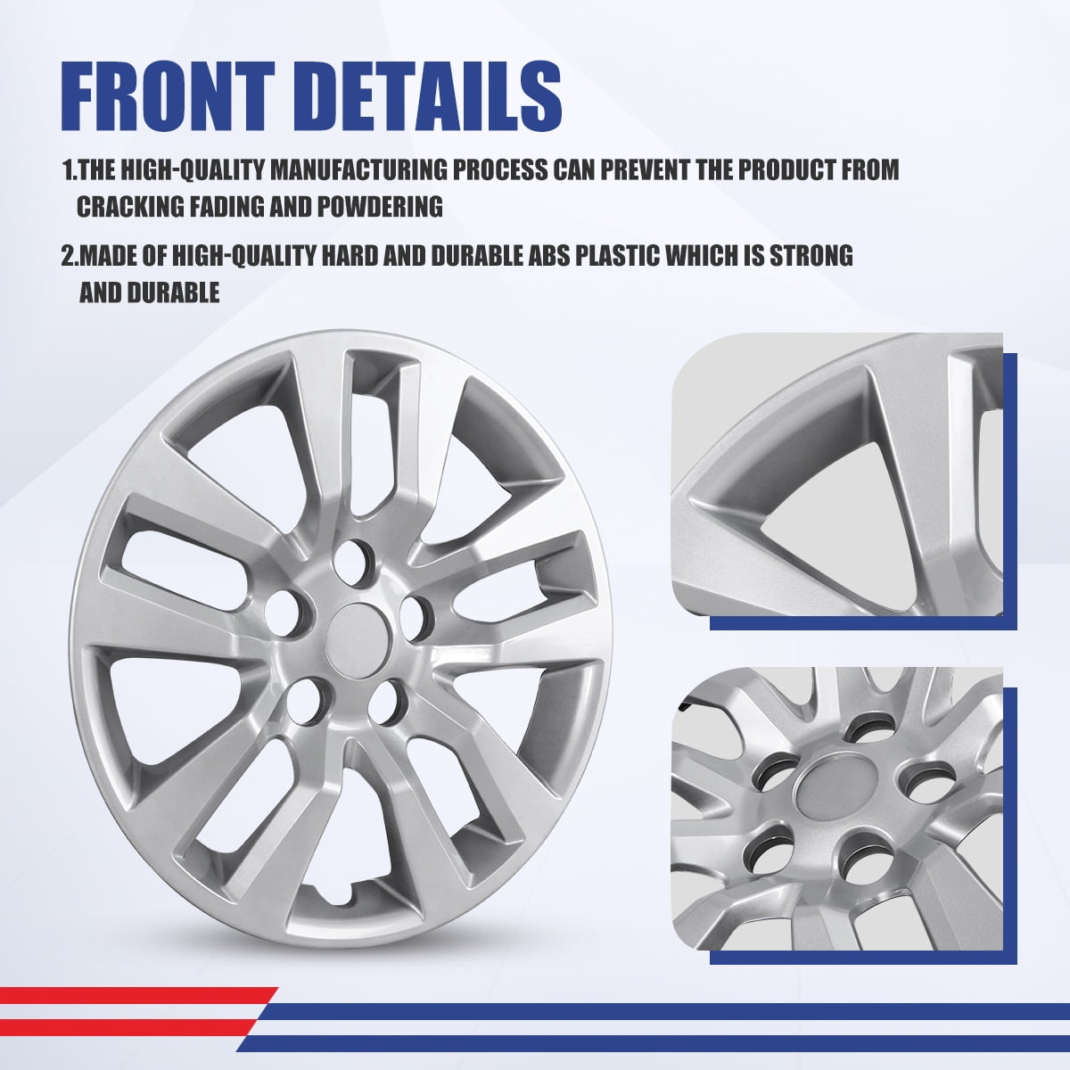 16" Set of 4 Hubcaps Wheel Rims Cover Fit for 2013-2018 Nissan Altima Sedan Compatible with Steel Wheels Snap on Installation(16-inch,Lacquer)