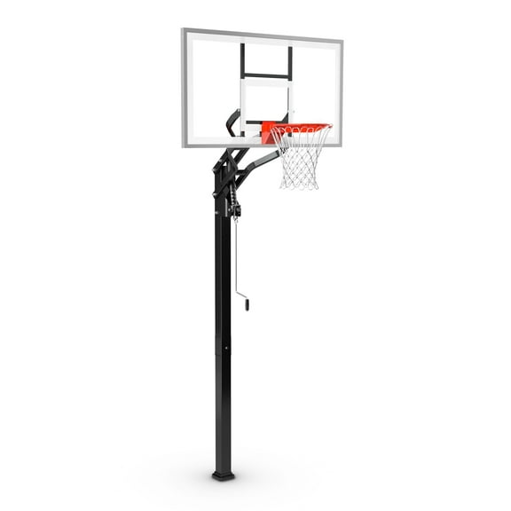 Spalding 60 Inch Tempered Glass U-Turn® In-Ground Basketball Hoop System