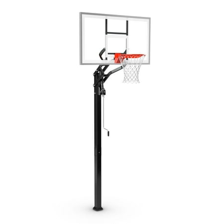 Spalding 60 In. Tempered Glass U-Turn® In Ground Basketball Systems Hoop