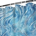 thumbnail image 3 of Blue White Tie Dye Wave Pattern Shower Curtain 36"x72" ,Bathroom Decorative Shower Curtains Set with 12 Hooks,Modern Waterproof Washable Shower Curtain, 3 of 6