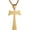 Gold, variant on Christian Tau Tao Cross Franciscan Stainless Steel Pendant Necklacee 22+2 Inch, 3 Colors