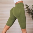 thumbnail image 2 of IWRICH Body Sculpt Biker Shorts Compression Leggings for Women Sports Support High Waist Workout Lifting Fitness Short Pants Army Green XL, 2 of 5