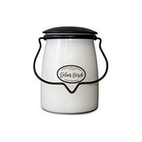 Milkhouse Candle Company, Creamery Scented Soy Candle: Butter Jar Candle, Silver Birch, 22-Ounce