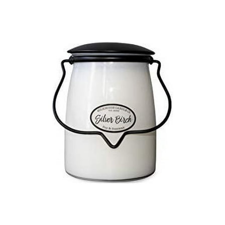 Milkhouse Candle Company, Creamery Scented Soy Candle: Butter Jar Candle, Silver Birch, 22-Ounce