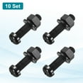 thumbnail image 3 of Uxcell 10 Ensembles M8x35mm Vis en Plastique Nylon Tête Ronde Boulons Phillips Écrous Hexagonaux Kit Assortiment de Rondelles, Fixations de Boulons à Filetage Complet pour Assemblage de Machine DIY, Noir, 3 of 7