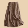 thumbnail image 1 of Vedolay Long Skirt Women's Vintage A-line Printed Pleated Flared Midi Skirts,Beige XL, 1 of 5