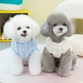 thumbnail image 2 of Pieces Small Dog Sweaters Fleece Clothes Winter Warm Puppy Sweaters Boys Girls Tiny Dog Outfits (Blue+Khaki)-XL, 2 of 5