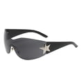 thumbnail image 1 of 2000S Wrap Around Fashion Rimless Sunglasses Frameless Shades For Outdoor Activities, 1 of 3