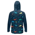 thumbnail image 2 of SEANATIVE Sun Protection Fishing Hoodie for Men, Long Sleeve Hooded Full Coverage Fishing Shirt Workout Camping Running Hooded Top with Mesh Face Mask, 4XL, Fish Bubble Print, 2 of 7