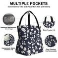 thumbnail image 3 of Pioneer Flower Floral Print Pattern Drawstring Lunch Bag Women - Drawstring Lunch Bag Insulated for Work Office - Stain-Resistant Large Lunchbags for Women with Multi-Pockets, 3 of 6