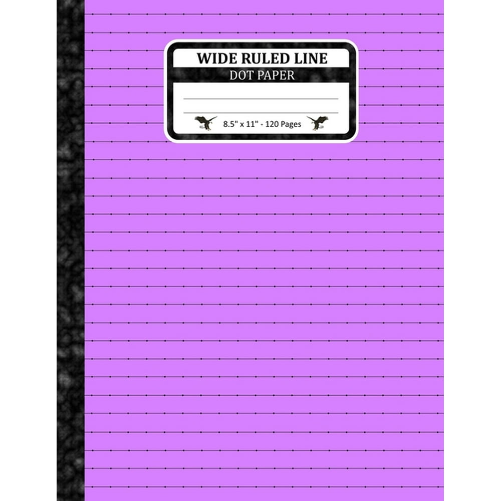 wide ruled line dot paper notebook with dotted lines large size