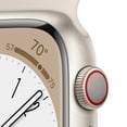 thumbnail image 3 of Restored Premium Apple Watch Series 8 (GPS + Cellular, 45mm) Starlight Aluminum Case with Starlight Sport Band (Refurbished), 3 of 5