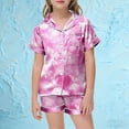 thumbnail image 2 of Jamsmile Toddler Girls Sets Home Clothes Tie Dye Print Short Sleeve Shorts Children Girls Soft Sleepwear Two Piece Nightwear, 2 of 5