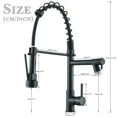thumbnail image 6 of Senlesen Matte Black Ceramic Swivel Single Handle Kitchen Faucet, 6 of 12
